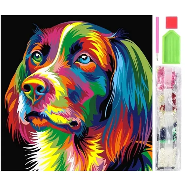 HAFT DIAMENTOWY KORALIKI MOZAIKA ZESTAW OBRAZ DIAMOND PAINTING PIES 5D