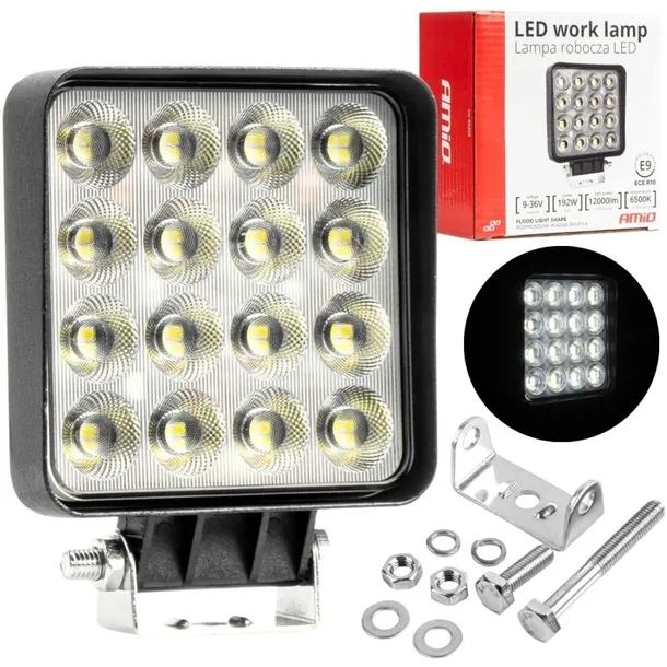 LAMPA ROBOCZA LED HALOGEN REFLEKTOR AWL64 192W 12000LM 12V 24V SZPERACZ