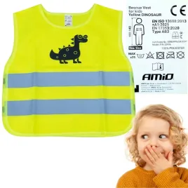 kamizelka-dziecieca-odblaskowa-dla-dziecka-dzieci-dinozaur-z-atestem-zolta