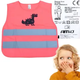kamizelka-dziecieca-odblaskowa-dla-dziecka-dzieci-dinozaur-z-atestem-rozowa
