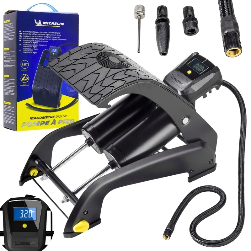 mocna-pompka-samochodowa-nozna-do-kol-michelin-cyfrowa-dwutlokowa-rowerowa