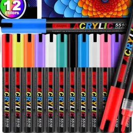 markery-akrylowe-zestaw-12szt-pisaki-flamastry-mazaki-wodoodporne-z-farba