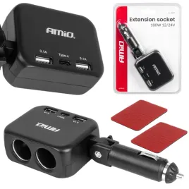 rozdzielacz-gniazda-zapalniczki-dwojnik-ladowarka-samochodowa-2xusb-usb-c