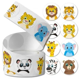 naklejki-motywacyjne-dla-dzieci-nagroda-500szt-zwierzatka-zoo-25cm