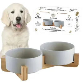 miska-podwojna-dla-psa-kota-na-stojaku-szara-800ml-miseczki-na-jedzenie