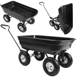 duzy-wozek-ogrodowy-przyczepka-wywrotka-taczka-przyczepka-czarna-300kg-80l