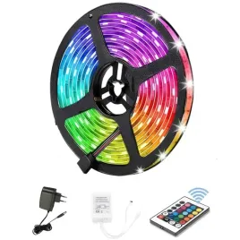 tasma-led-cob-samoprzylepna-rgb-12v-5m-multikolor-pilot-rolka-zasilacz