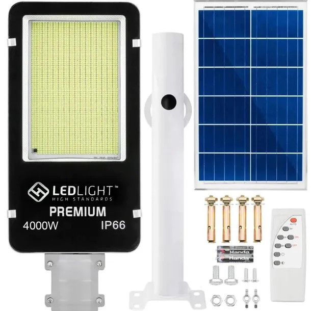 LAMPA ULICZNA SOLARNA 1648x LED 4000W MOCNA LATARNIA NA SŁUP PANEL ŚWIETLNY