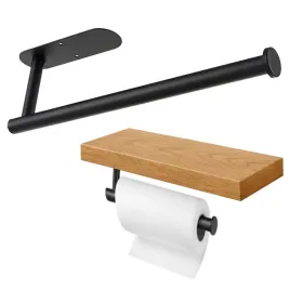 uchwyt-kuchenny-na-recznik-papierowy-czarny-loftowy-wieszak-bez-wiercen