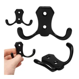 4x-wieszak-podwojny-scienny-metalowy-haczyk-na-ubrania-czarny-45-mm