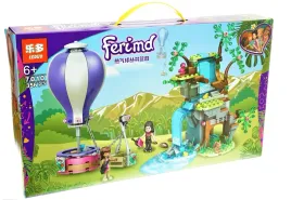 leduo-klocki-friend-356el-na-ratunek-balonem-wodospad-tygrys-dzungla