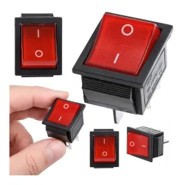 5x-przelacznik-klawiszowy-kcd4-250v-16a-czerwony-podswietlany-on-off-4-pin