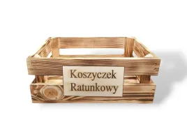 koszyczek-ratunkowy-koszyk-skrzynka-drewniana-grawer-slub-opalana-23x15x8cm