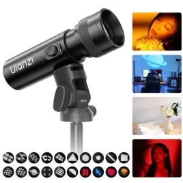 lampa-led-typ-latarka-10w-strumienica-z-filtrami-gobo-zoom-efekty-ulanzi