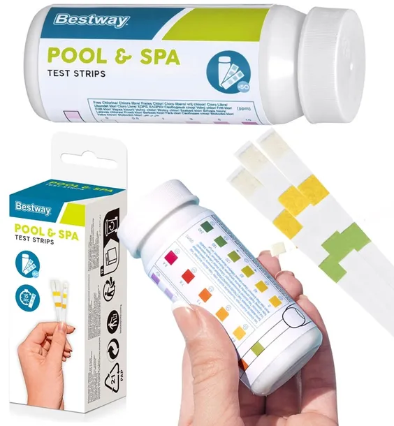 TESTER MIERZĄCY ZASADOWOŚĆ MIERNIK WODY CHLORU DO BASENU 50x PASKI PH TEST