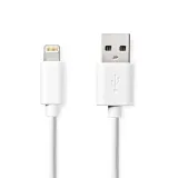 nedis-ccgl39300wt30-kabel-lightning-3-m-bialy