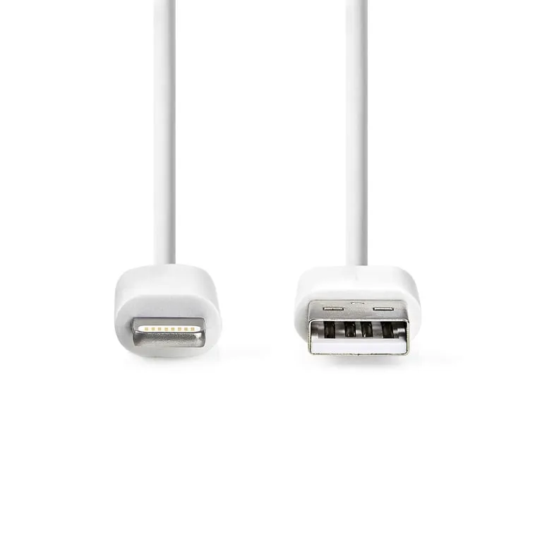 nedis-ccgl39300wt30-kabel-lightning-3-m-bialy