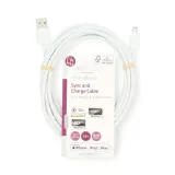 nedis-ccgl39300wt30-kabel-lightning-3-m-bialy