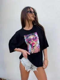 t-shirt-by-me-pink-czarny