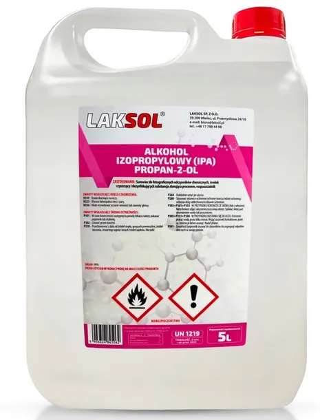 ALKOHOL IZOPROPYLOWY IZOPROPANOL IPA PREMIUM 5L