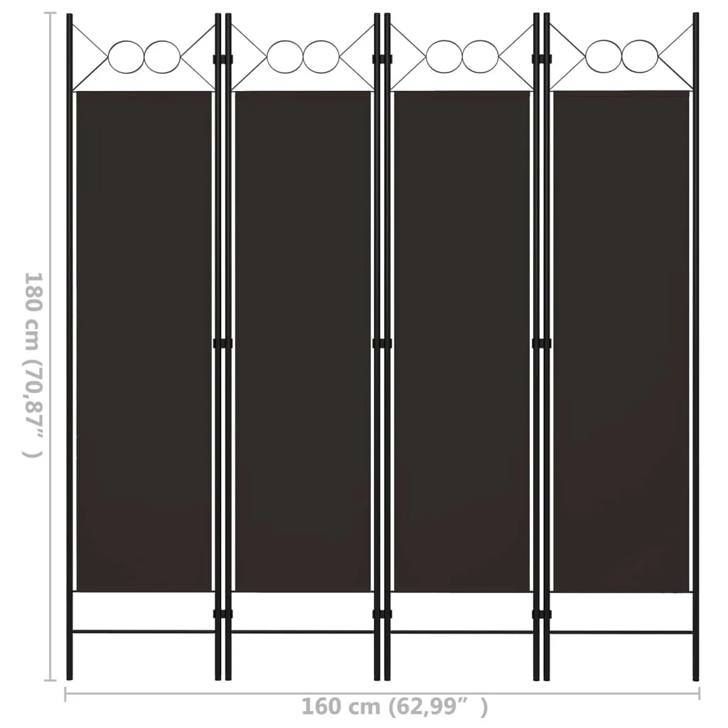 parawan-4-panelowy-brazowy-160-x-180-cm