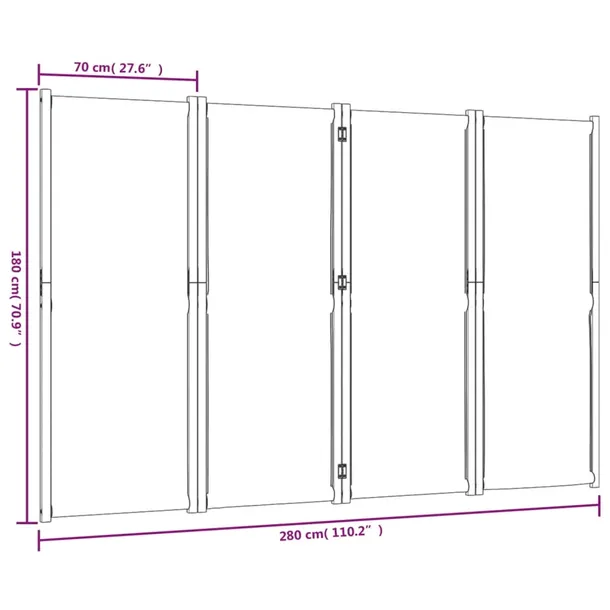 parawan-4-panelowy-taupe-280x180-cm-stan-nowy-marka-vidaxl