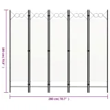 parawan-5-panelowy-bialy-200-x-180-cm-stan-nowy-kod-producenta-320707