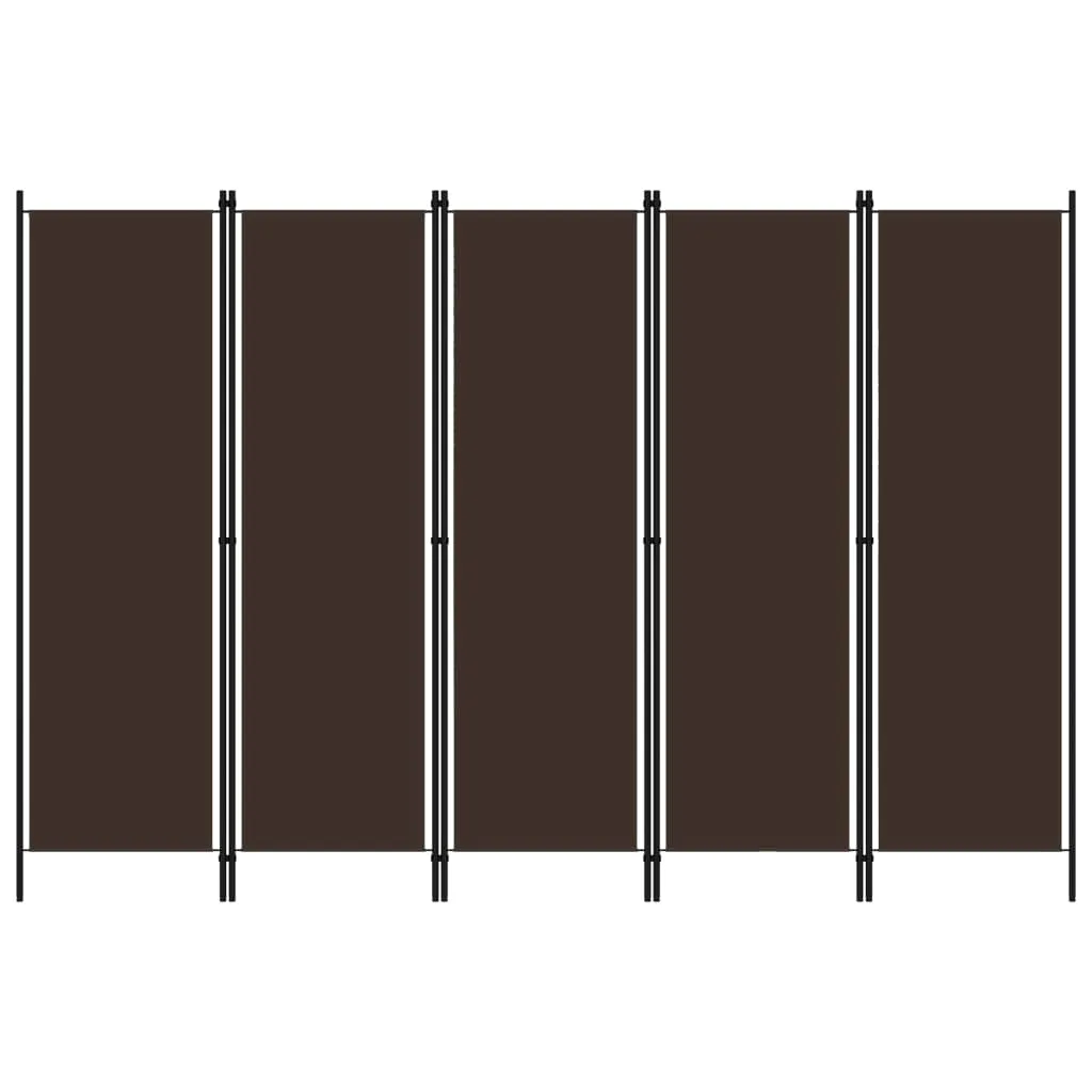 parawan-5-panelowy-brazowy-250-x-180-cm