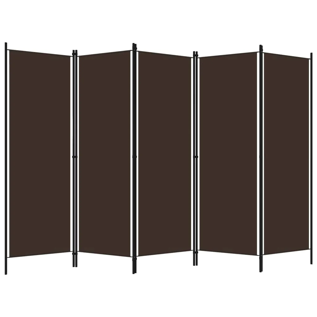 parawan-5-panelowy-brazowy-250-x-180-cm