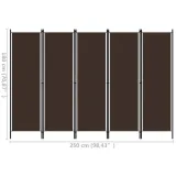 parawan-5-panelowy-brazowy-250-x-180-cm-stan-nowy-kod-producenta-320724