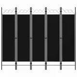 parawan-5-panelowy-czarny-200-x-180-cm