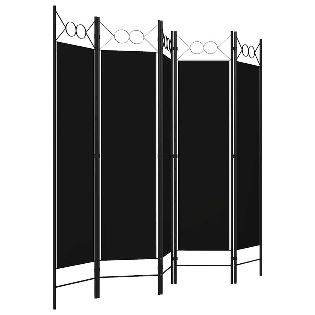 parawan-5-panelowy-czarny-200-x-180-cm-stan-nowy