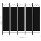 parawan-5-panelowy-czarny-200-x-180-cm-stan-nowy-kod-producenta-320710