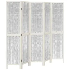 parawan-pokojowy-5-panelowy-bialy-lite-drewno-paulowni