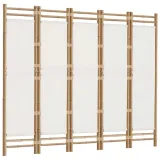 skladany-parawan-5-panelowy-200-cm-bambus-i-plotno-kod-producenta-350625
