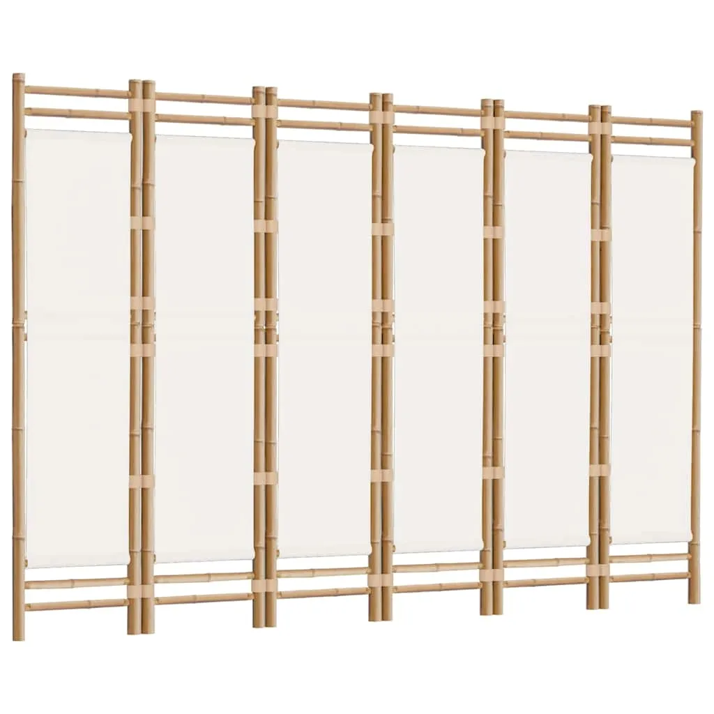 skladany-parawan-6-panelowy-240-cm-bambus-i-plotno-stan-nowy