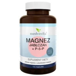 jablczan-magnezu-witamina-b6-magnez-wytrzymalosc-medverita-100-kaps