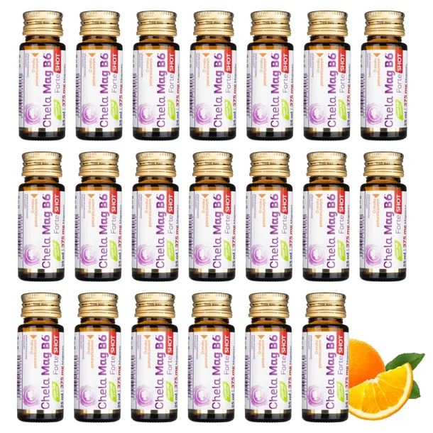 Chela-Mag B6 Forte Shot Olimp Smak Pomarańczowy Chelat Albion 20x 25 ml