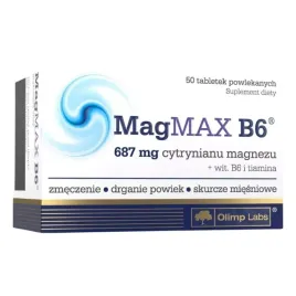 olimp-magmax-b6-cytrynian-magnezu-magnez-b1-uklad-nerwowy-skurcze-50-tab