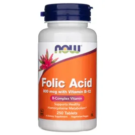 now-foods-folic-acid-kwas-foliowy-witamina-b12-800-mcg-ciaza-250-tabletek