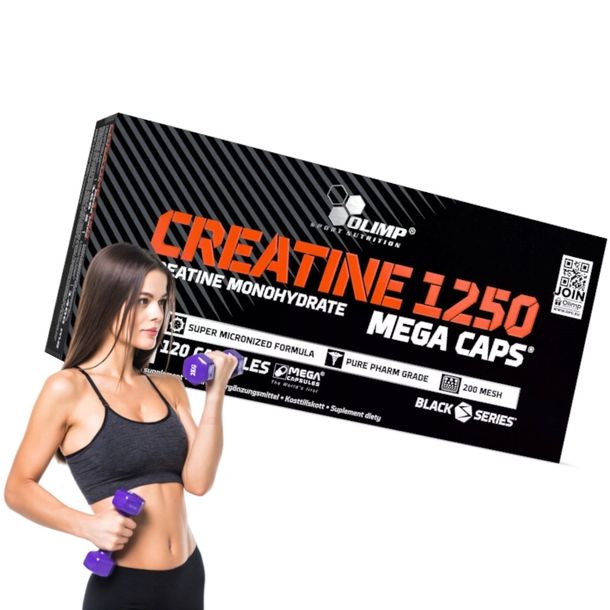 Olimp Creatine 1250 Mega Caps Monohydrat Kreatyny 5000mg Sport 120 kapsułek