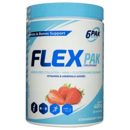 6pak-kolagen-msm-glukozamina-flex-pak-400-g