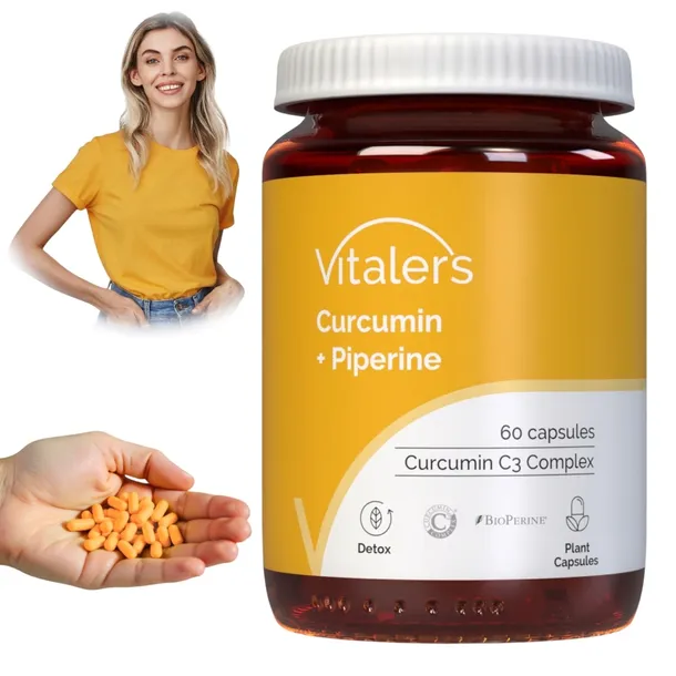 Kurkumina 500 mg Kurkuma Piperyna Metabolizm Odporność Antyoksydant 60k