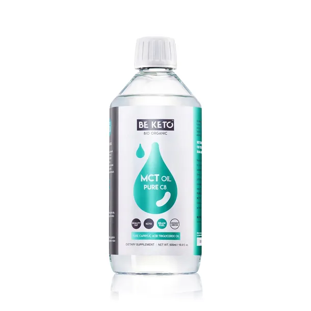BeKeto Olej MCT 100% C8 500 ml kwas kaprylowy