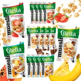 musli-chrupkie-fitella-mix-smakow-tropikalne-truskawka-banan-15x50g