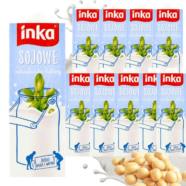 Inka napój sojowy z wapniem i witaminami roślinny bez laktozy 10x1L