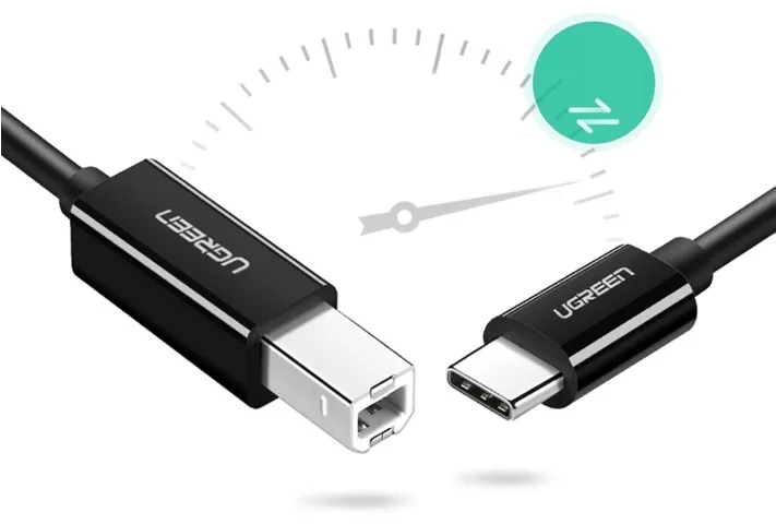 kabel-usb-c-do-drukarki-usb-c-ugreen-480mb-s-2m-czarny-stan-nowy