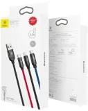 baseus-kabel-usb-nylonowy-3w1-micro-usborlightningorusb-c-35a-30cm-stan-nowy-kolor-czarny