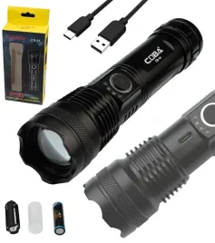 mocna-latarka-turystyczna-wojskowa-coba-akumulatorowa-usb-c-zoom-5-trybow