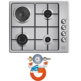 kuchenka-3-palniki-gaz-1-elektryczny-inox-reduktor-waz-zestaw-premium